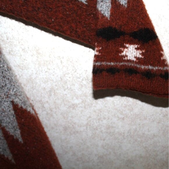 Snails & Cinnamon Aztec Print Long Oversized Warm Cardigan Pockets Size Large - Picture 11 of 16